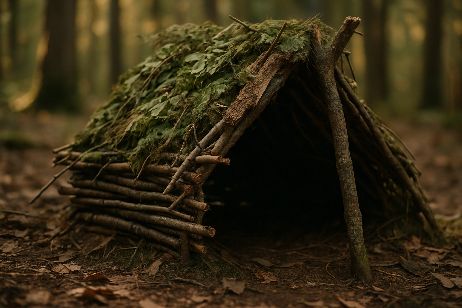 How To Build A Survival Shelter From Natural Materials